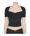 Misbhv Draped Elastic T-shirt In Black