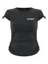 Misbhv Drawstring-sleeve T-shirt In Black