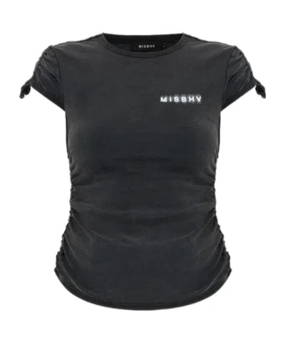 MISBHV DRAWSTRING-SLEEVE T-SHIRT