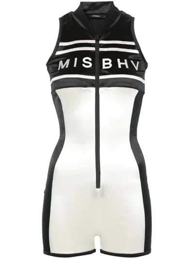 Misbhv Black & White Cannes Jumpsuit In Multicolor