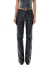 Misbhv Vegan Leather Straight Leg Pants In Black