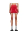 Misbhv Elastic Waist Skirt In Coral Red