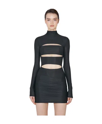 Misbhv Elena Cut-out Minidress In Black