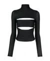 Misbhv Elena Turtleneck Long-sleeve Top In Black