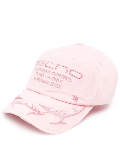 Misbhv Embroidered Baseball Cap In Pink