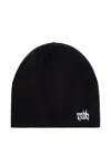 Misbhv Embroidered-logo Beanie In Black