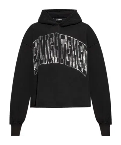 Misbhv Enlighted Cropped Hoodie In Black