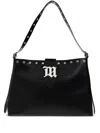 Misbhv Eyelet-embellished Logo-plaque Tote Bag In Black