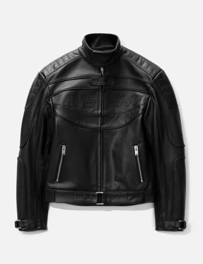 Misbhv Fast Leather Jacket In Black