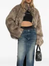 Misbhv Faux-fur Jacket In Neutral