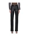 Misbhv Vegan Leather Straight Leg Pants In Black