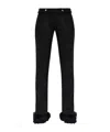 Misbhv Faux Suede Fringe Casual Pants In Black
