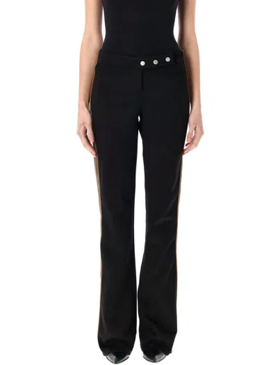 Misbhv Faux Suede Moto Pants In Black