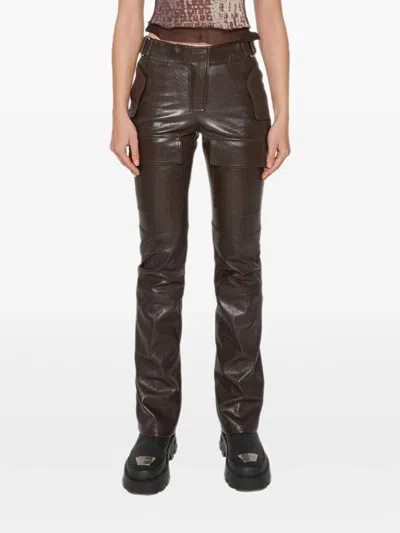 Misbhv Flap-pockets Trousers In Brown