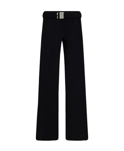 Misbhv Flared Buckled-waist Trousers In Black