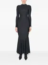 Misbhv Flared Goth Maxi Dress In Black