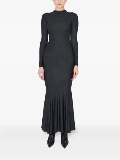 Misbhv Flared Goth Maxi Dress In Black