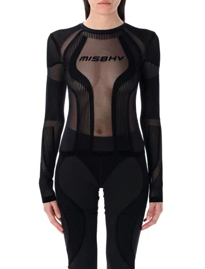 Misbhv Flock Mesh Sport Top Lsd In Black
