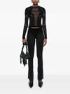 Misbhv Cut-out Flared Trousers In Black