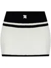 Misbhv White & Black Fluffy Cannes Miniskirt In White
