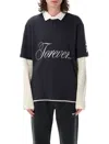 Misbhv Forever Double Layered Polo In Black White