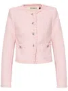 Misbhv Frayed-detailing Jacket In Pink