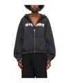 Misbhv Front Zipper Hoodie In Black
