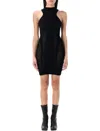 Misbhv Black Future Sport Halter Minidress In Black