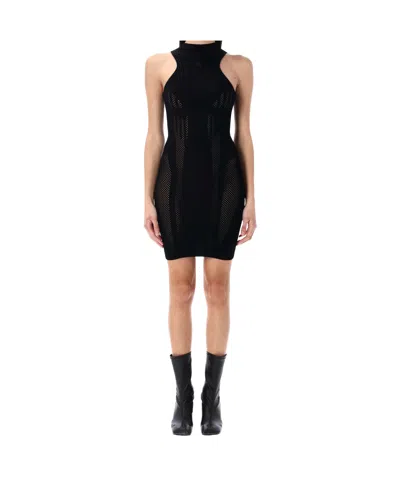 Misbhv Black Future Sport Halter Minidress