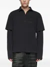 Misbhv Poloshirt Im Layering-look In Black