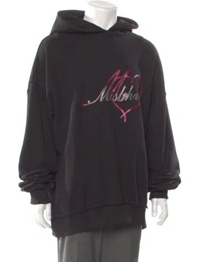 Pre-owned Misbhv Graphic Print Crew Neck Hoodie In Black