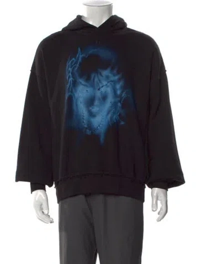 Pre-owned Misbhv Graphic Print Crew Neck Hoodie In Black