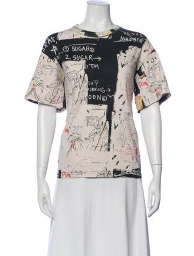 Pre-owned Misbhv Graphic Print Crew Neck Top In Neutral