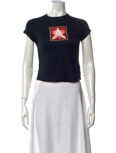 Pre-owned Misbhv Graphic Print Crew Neck T-shirt In Black