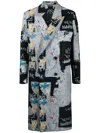 Misbhv Graphic-print Double-breasted Coat In Mehrfarbig