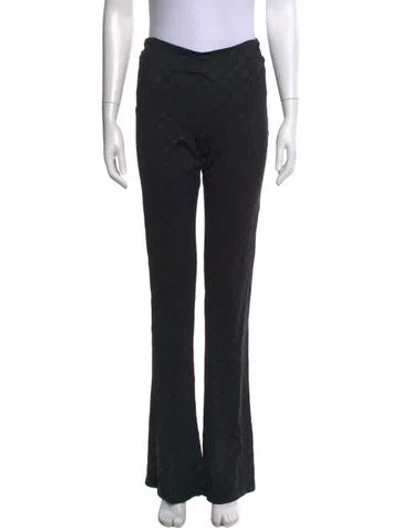 Pre-owned Misbhv Graphic Print Flared Pants In Black