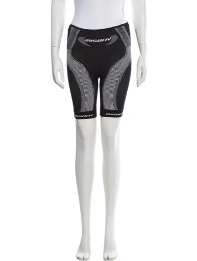 Pre-owned Misbhv Graphic Print Knee-length Shorts W/ Tags In Black