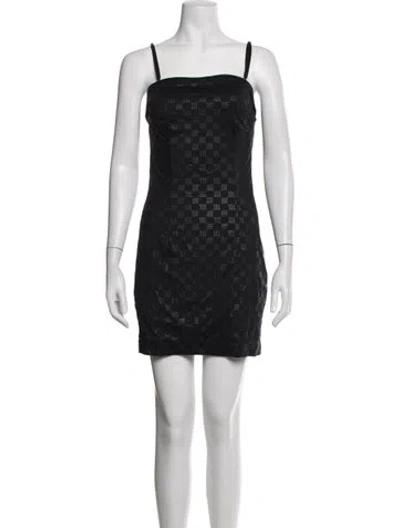 Pre-owned Misbhv Graphic Print Mini Dress In Black