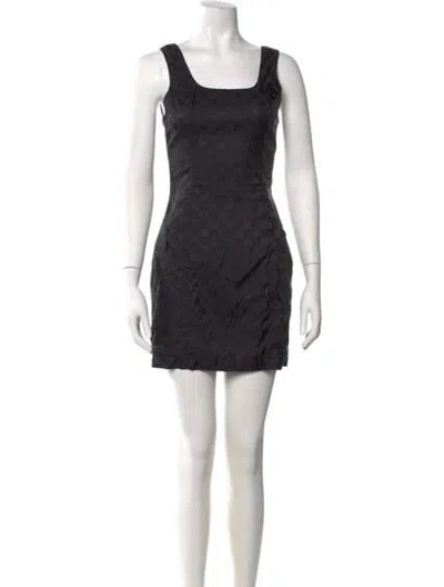 Pre-owned Misbhv Graphic Print Mini Dress In Black