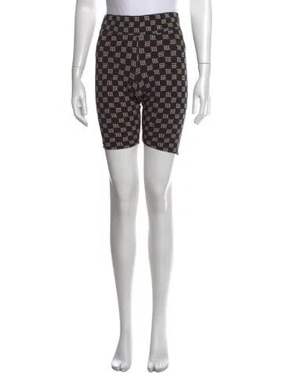 Pre-owned Misbhv Graphic Print Mini Shorts In Black
