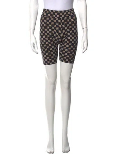 Pre-owned Misbhv Graphic Print Mini Shorts In Neutrals
