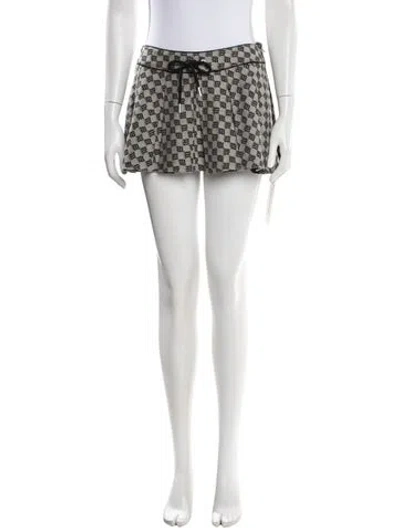 Pre-owned Misbhv Graphic Print Mini Skirt In Neutral