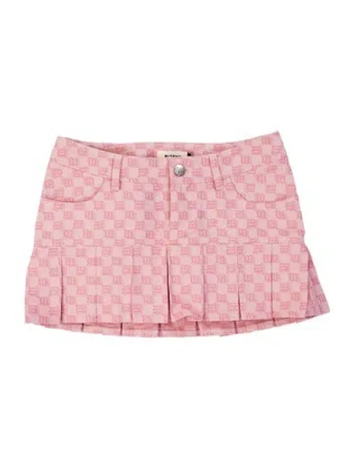 Pre-owned Misbhv Graphic Print Mini Skirt W/ Tags In Pink