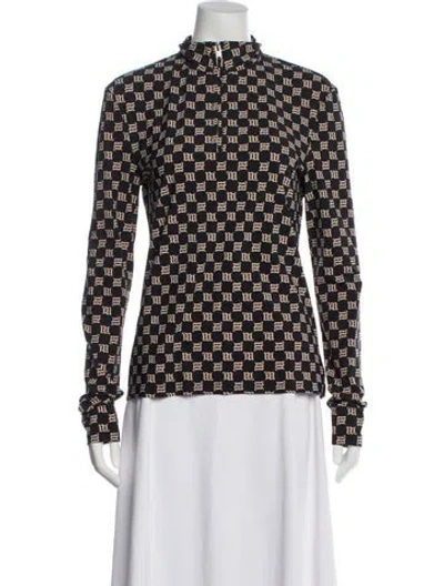 Pre-owned Misbhv Graphic Print Mock Neck Top In Multi