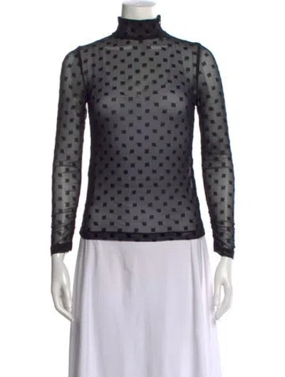 Pre-owned Misbhv Graphic Print Mock Neck Top In Multicolor