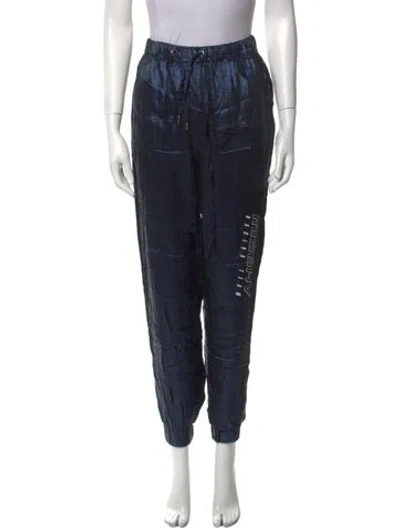 Pre-owned Misbhv Graphic Print Skinny Leg Pants In Blue