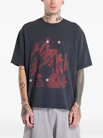 Misbhv Graphic-print T-shirt In Black