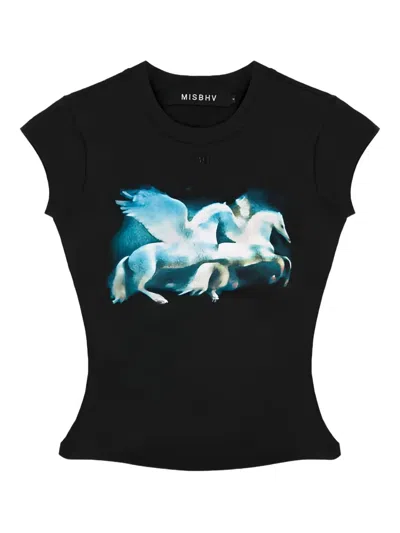 Misbhv Graphic-print T-shirt In Black