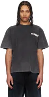 Misbhv Community Logo Print Crew Neck T-shirt In Washed Black