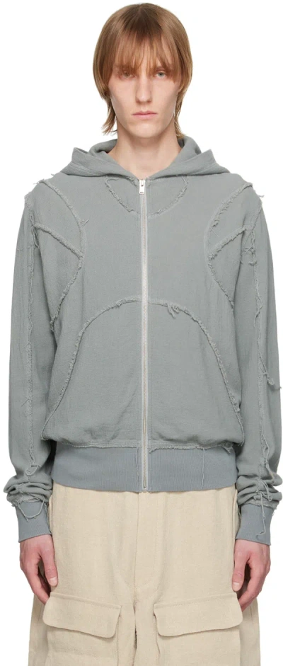Misbhv Gray Jordan Barrett Edition Zipped Hoodie In Grey